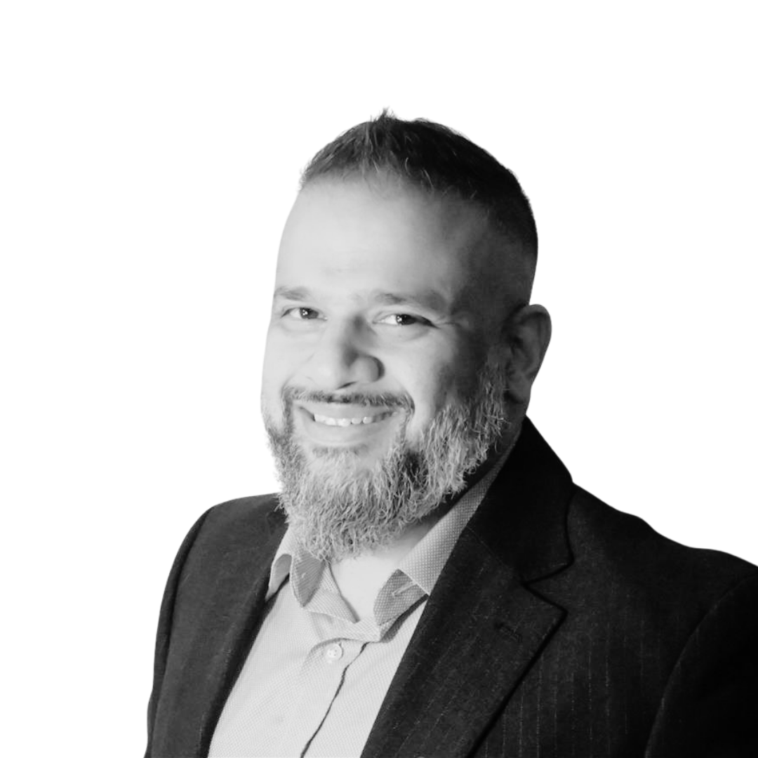 Black and white portrait of Ziko Rajabali brs Partner