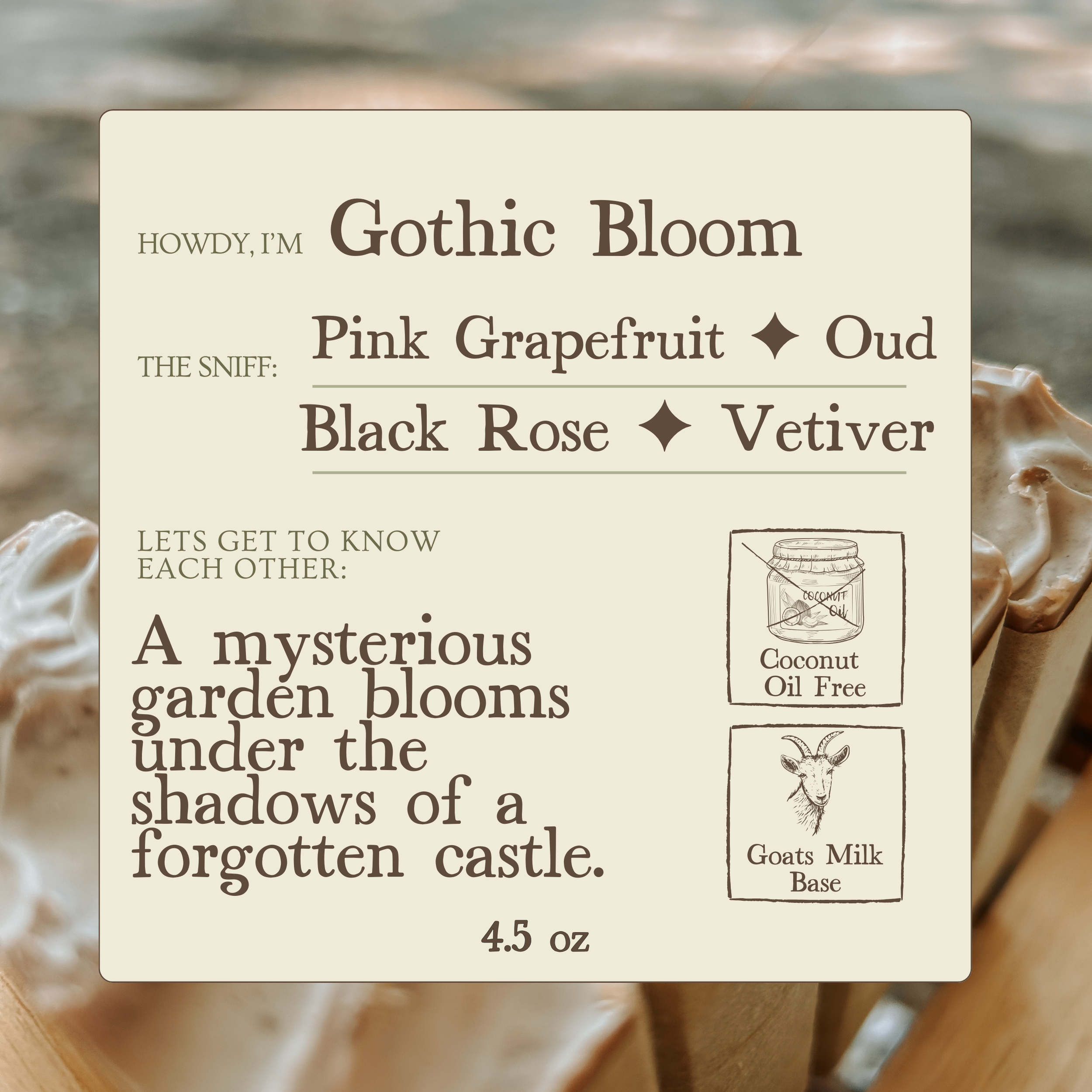 Gothic Bloom Handcrafted Soap