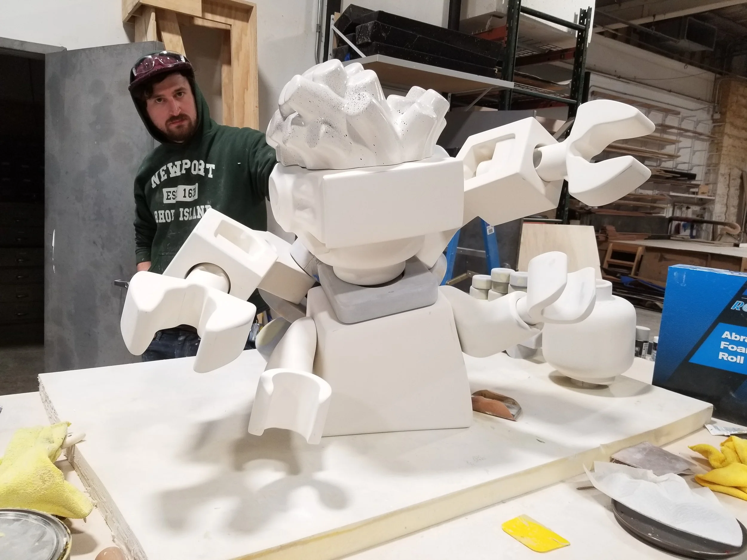 LEGO robot sculpture