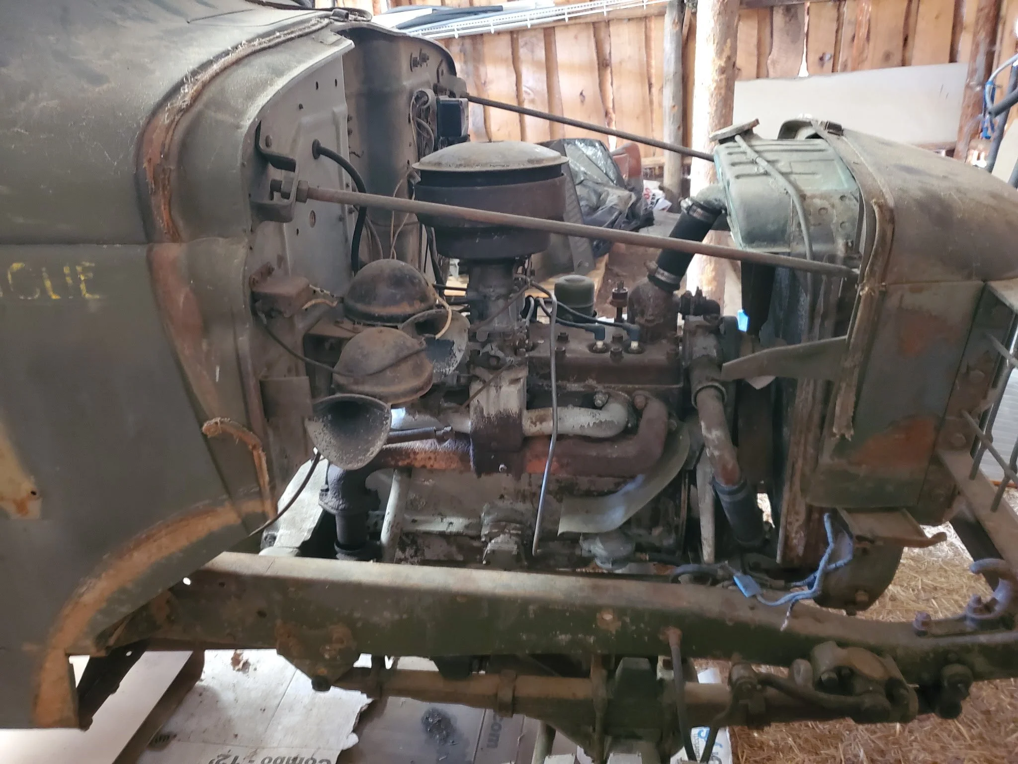 Engine Bay Vintage Truck Military Montana
