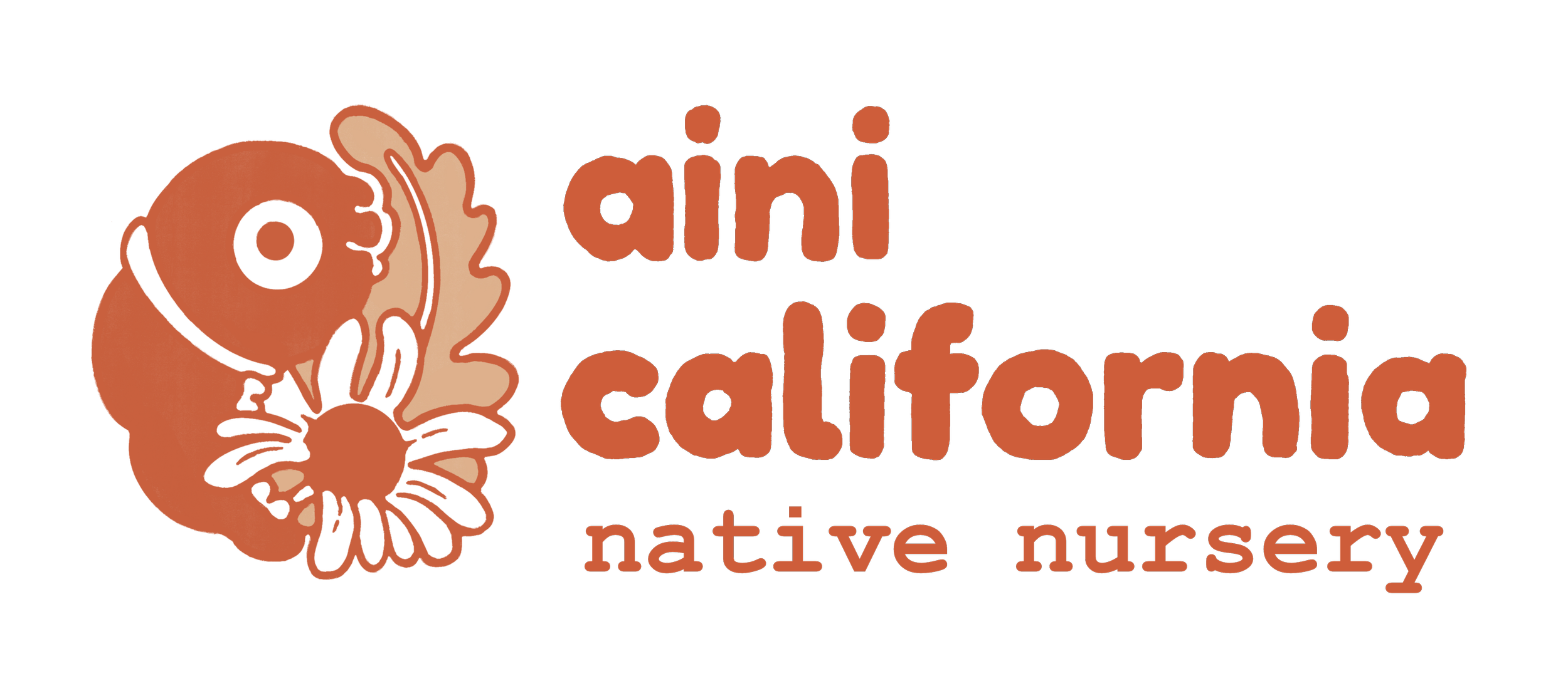 Logo for Ami California Native Nursery featuring a stylized bear outline next to the text 'Ami California native nursery' in orange and black.