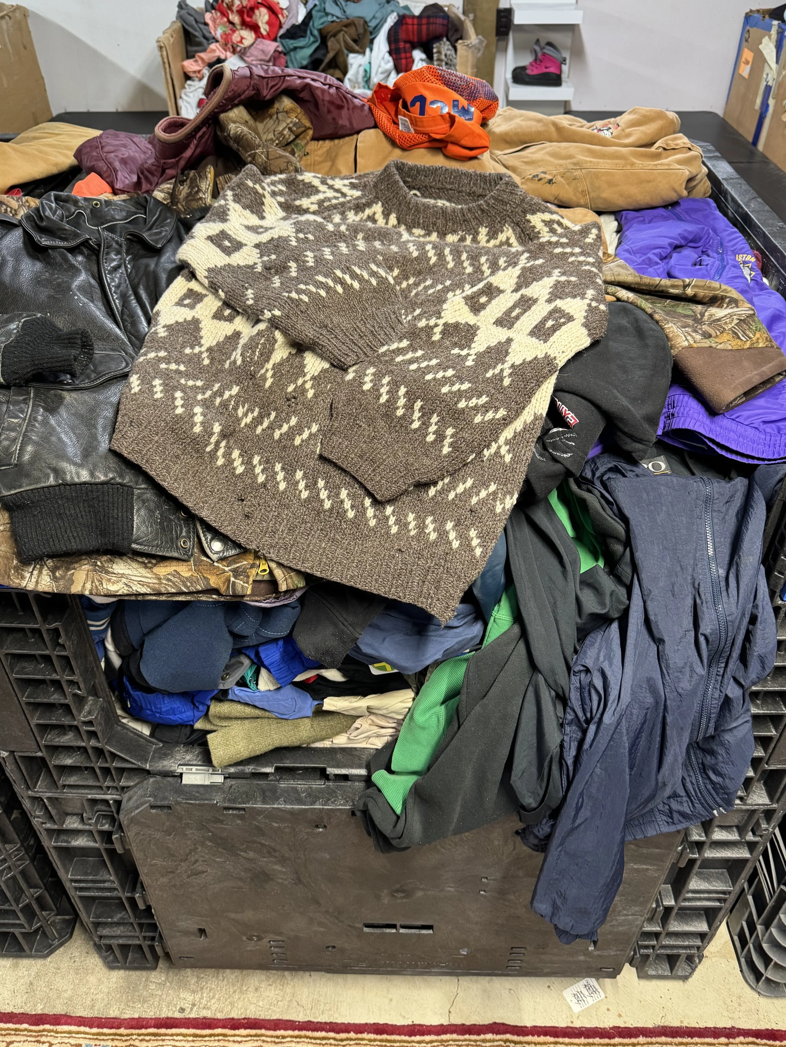 Vintage Warehouse Weekend at Oregon Thrift in North Plains Oregon vintage clothing selectio