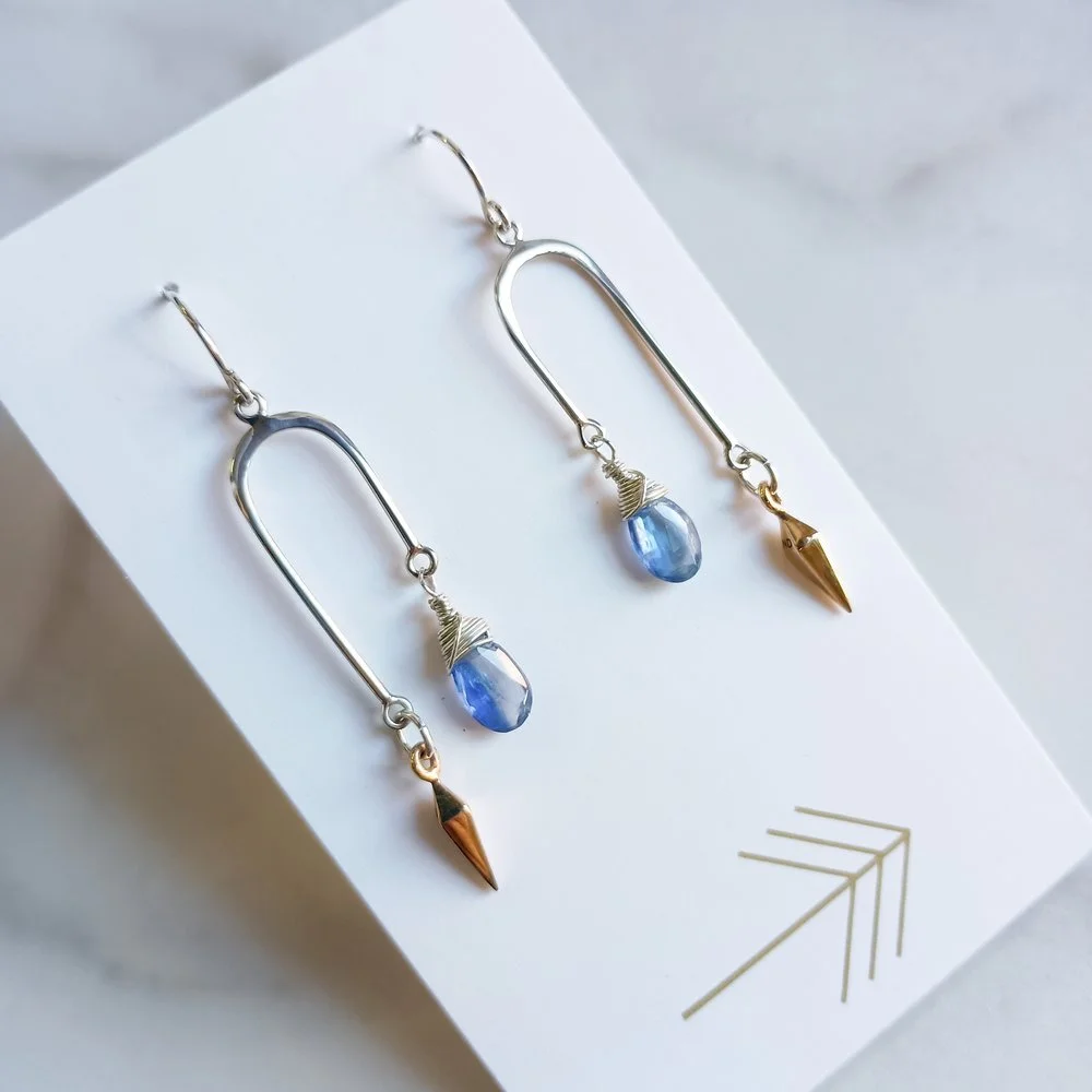 blue-kyanite-asymmetrical-arch-dagger-earrings-silver-bronze-1.jpg