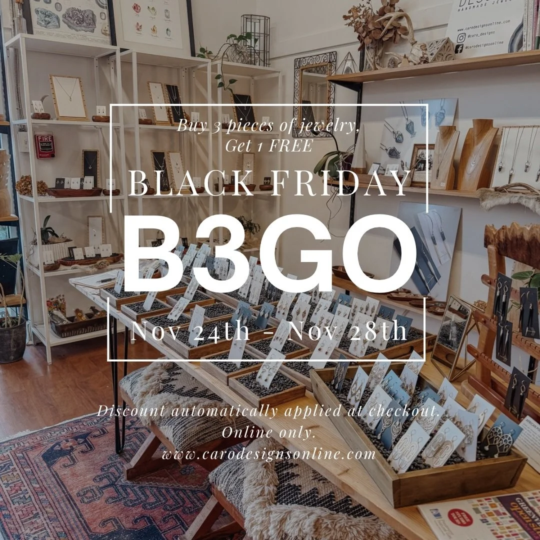 💥Stock up NOW on your favorite pieces for yourself and/or your loved ones! 
💥Buy 3 pieces of jewelry, get 1 FREE! 

Discount auto applied at checkout.  Online Only. Sale ends 11/28.

Link in profile.