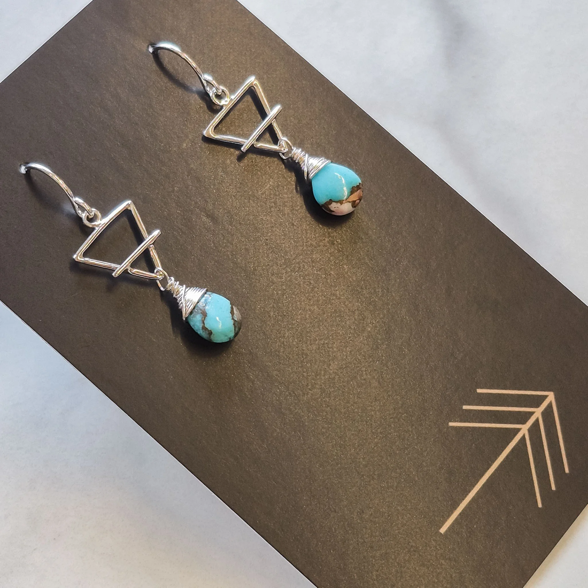 Earth Symbol Gemstone Earrings