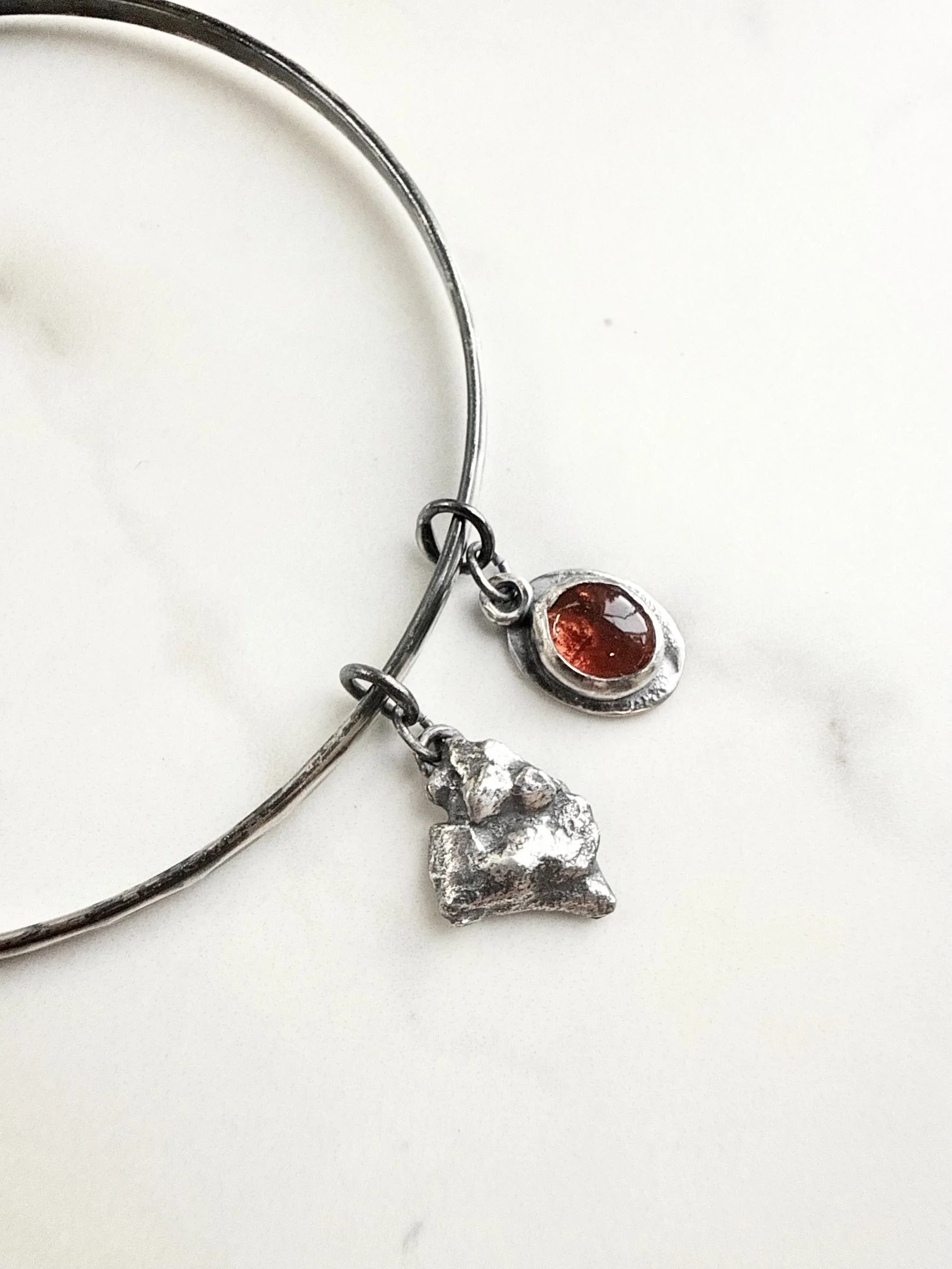 Howard's Rock Carnelian Bangle Charm Bracelet