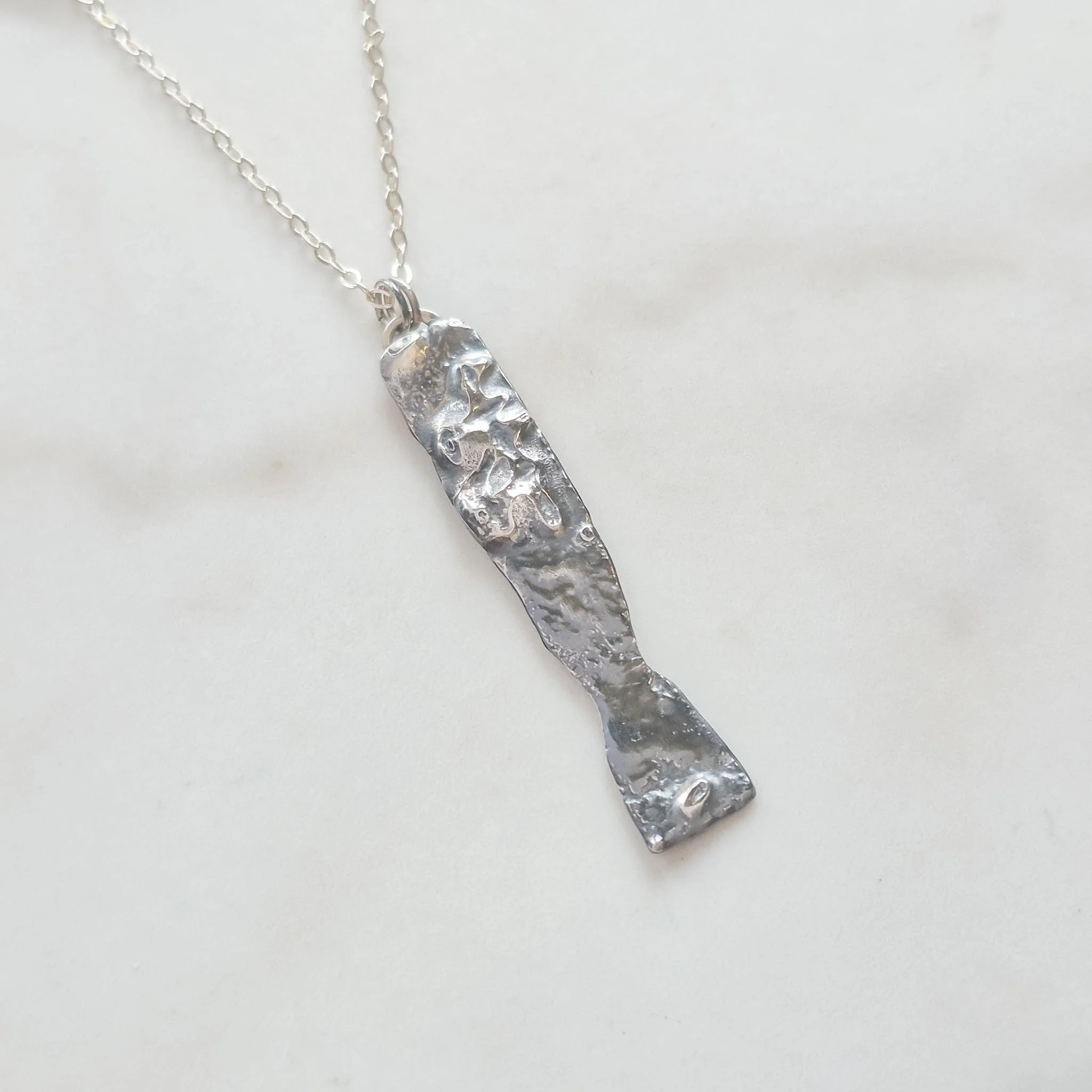 Reticulated Silver Necklace