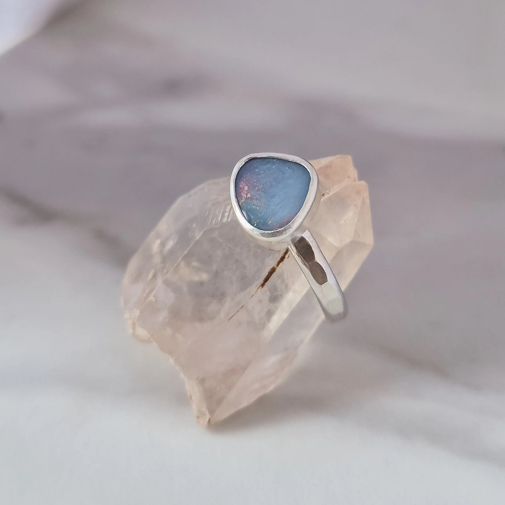 Fire in the Sky Australian Opal Ring
