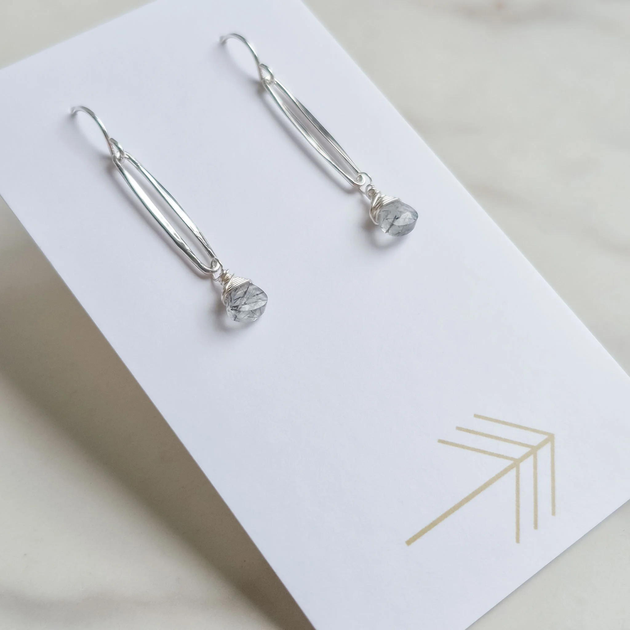 Small Elongated Oval Earrings