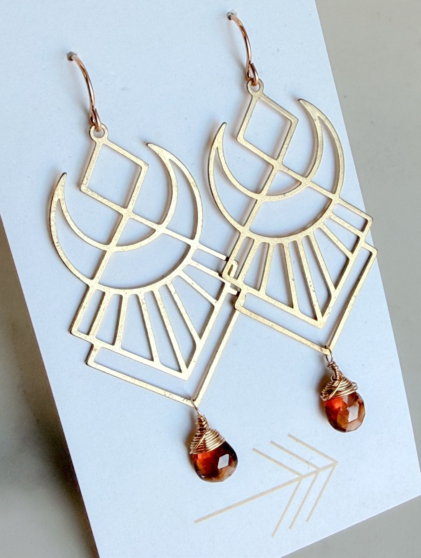 Deco Moonbeam and Diamonds Earrings