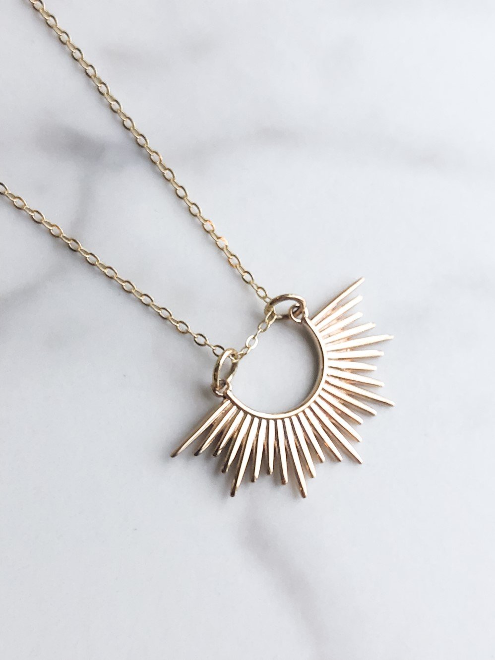Sunburst Swag Necklace (Bronze)