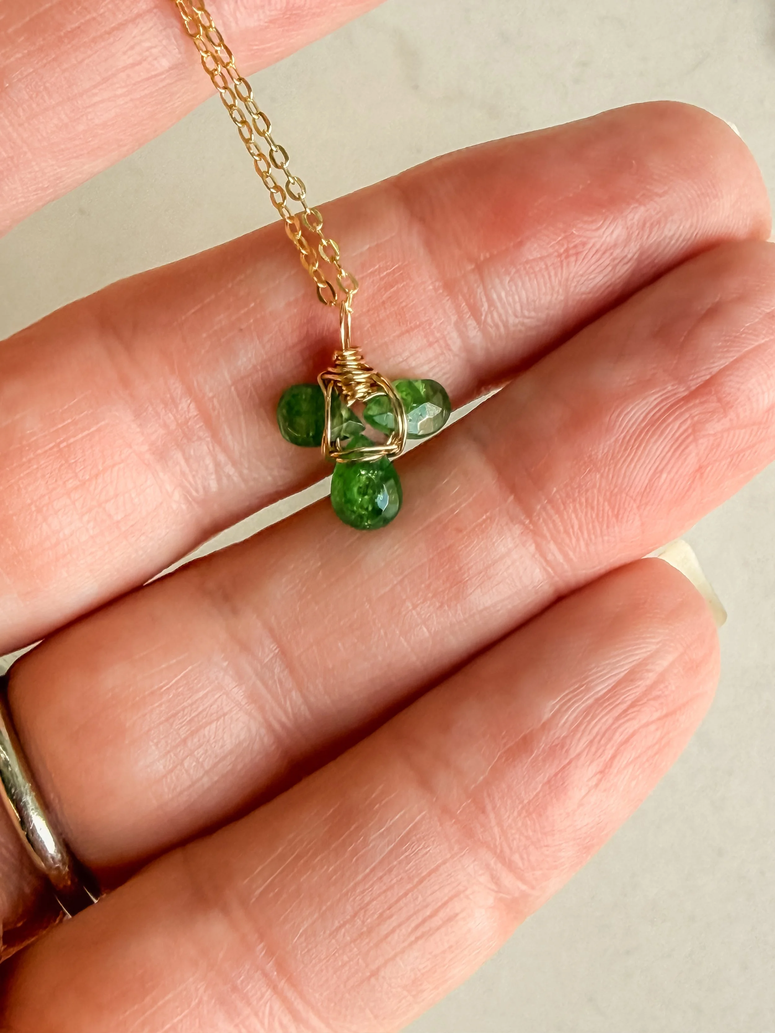 Tsavorite-gold-fill-necklace-clover-saint-patricks-2.JPG
