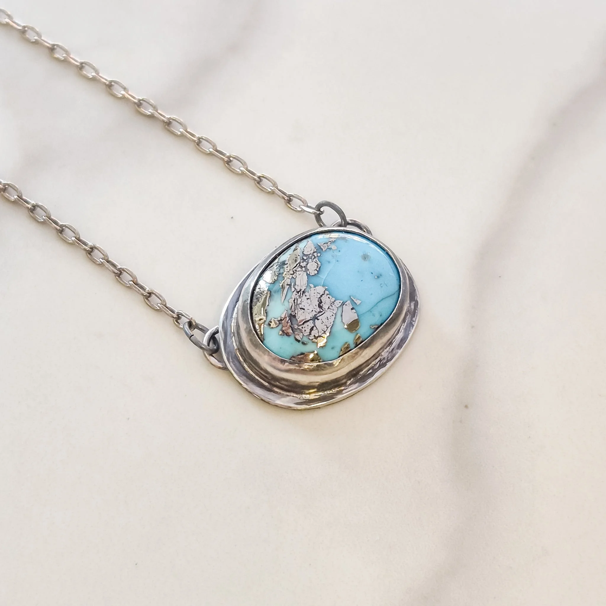 Turquoise with Pyrite Necklace