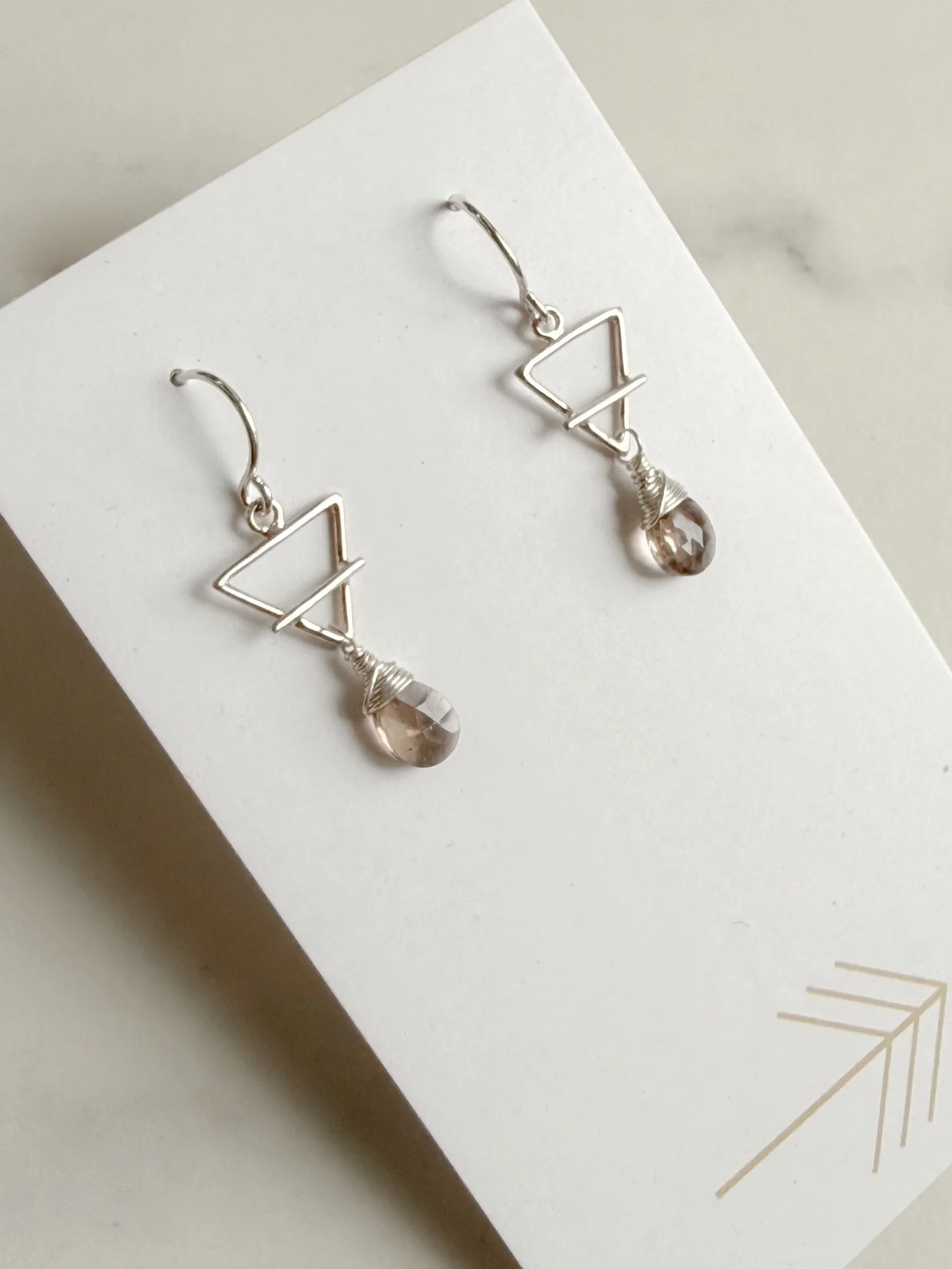 Earth Symbol Gemstone Earrings