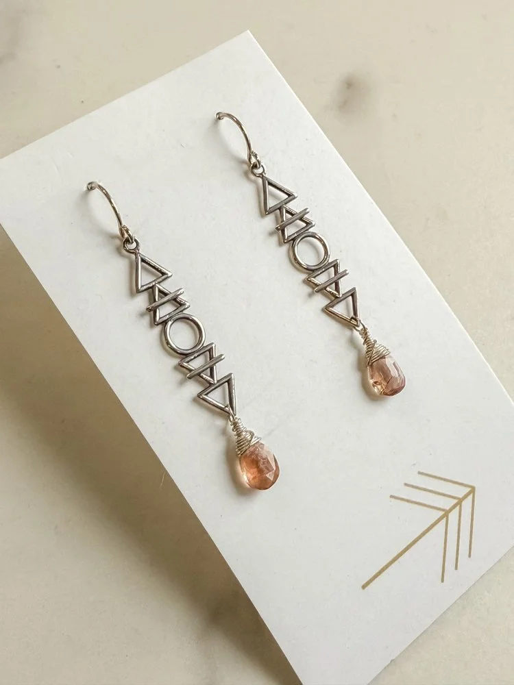 Stacked Elements Earrings (Silver)