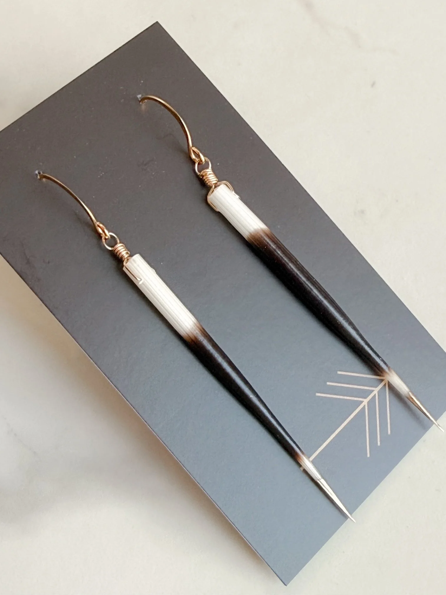 Porcupine Quill Simple Earrings