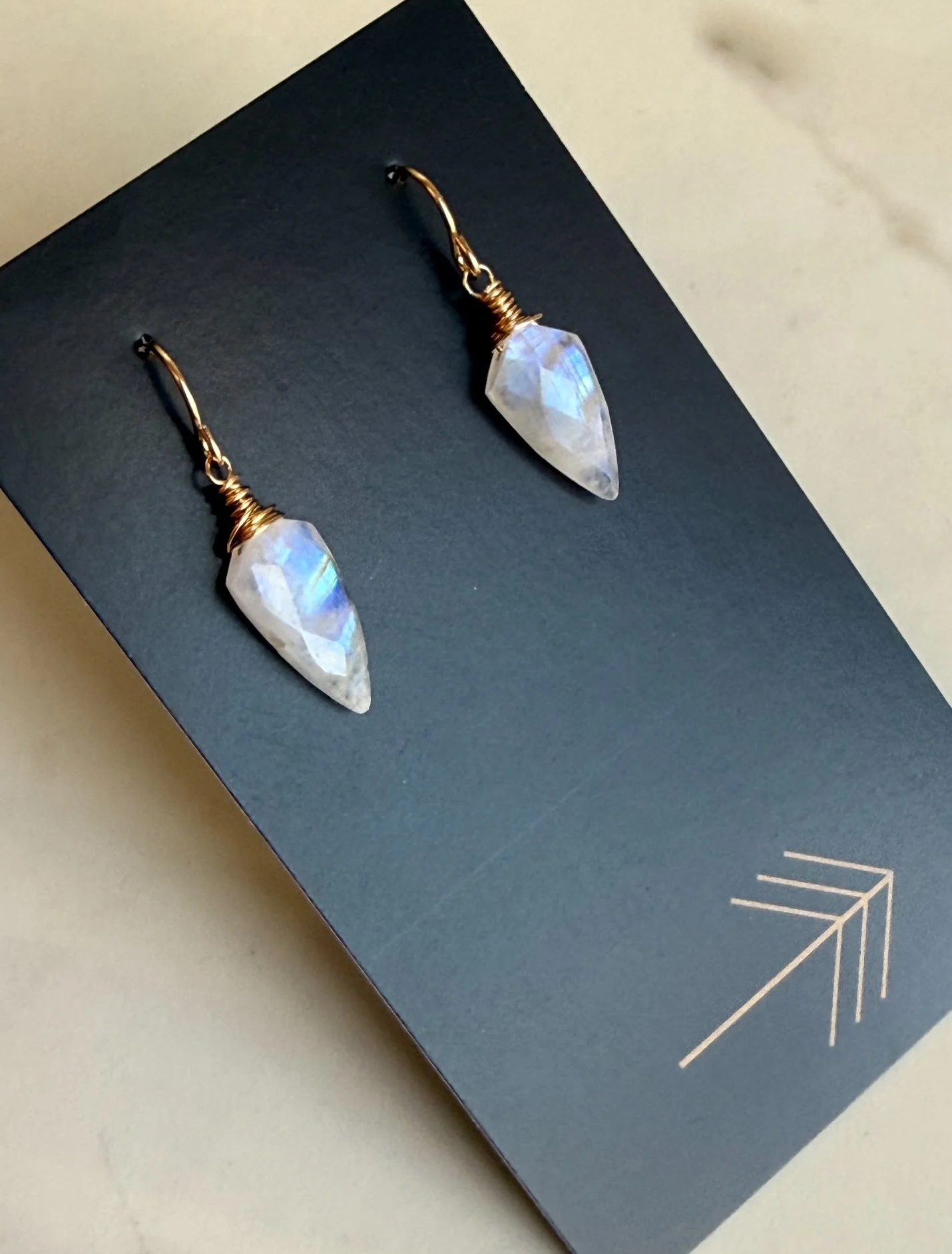 Cut Moonstone Earrings