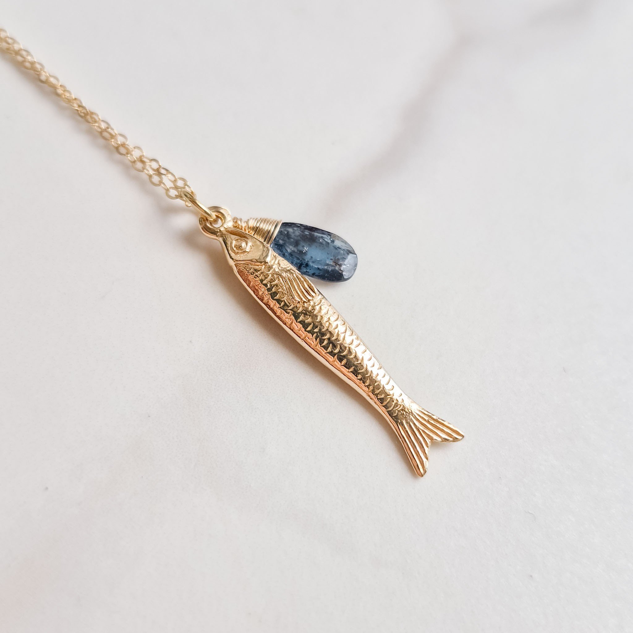 Sardine Charm Necklace (Bronze)