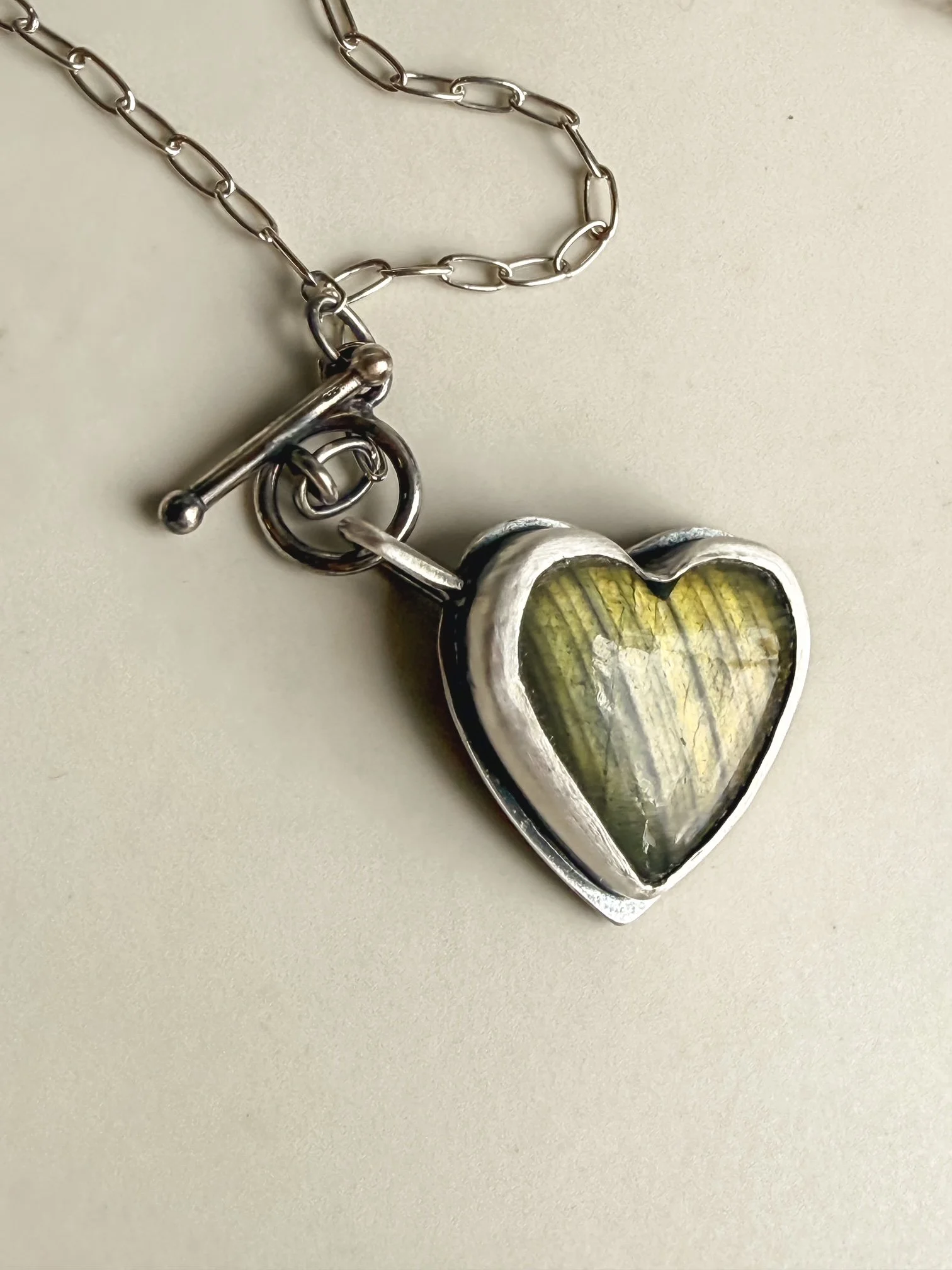 Labradorite Heart Necklace