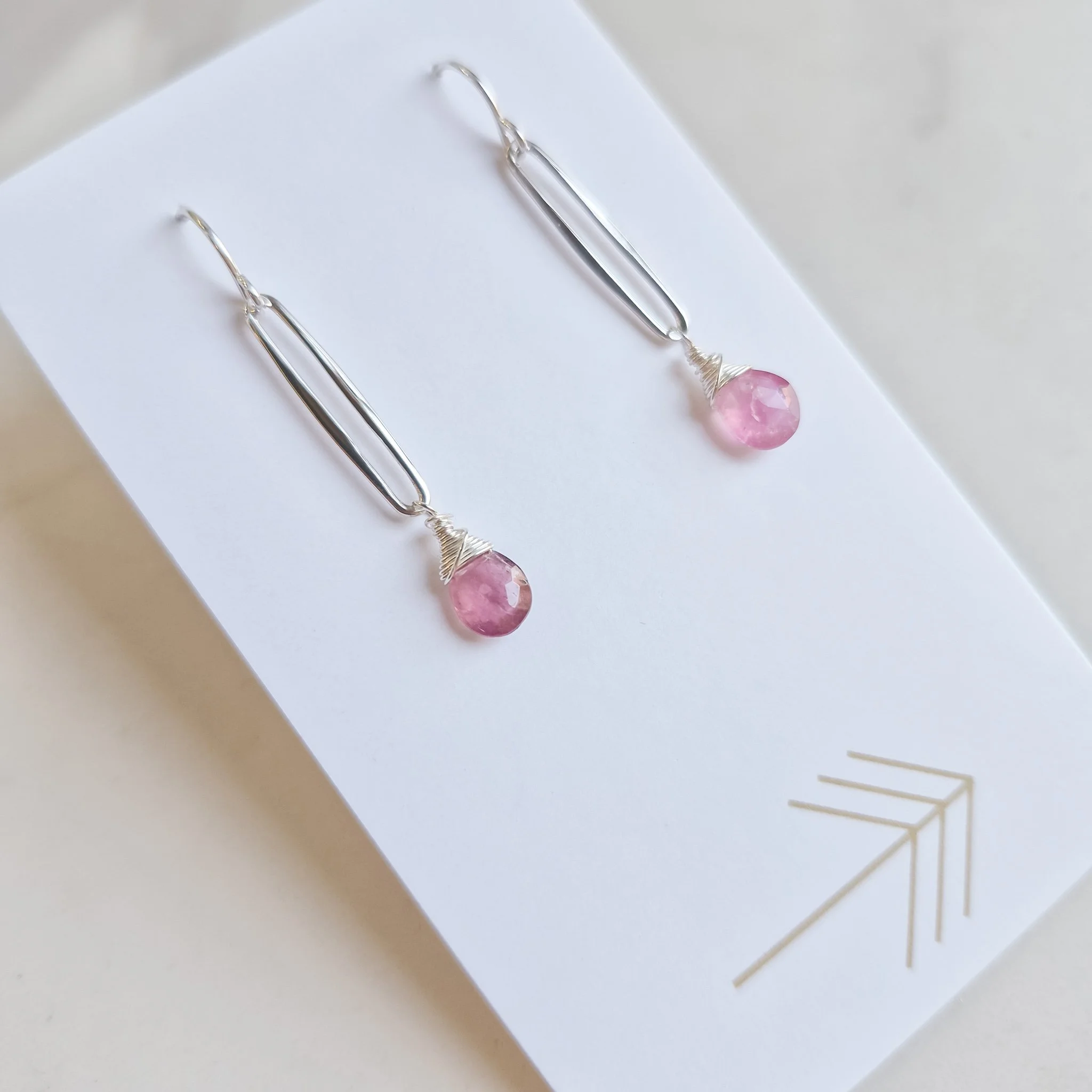 Small Elongated Oval Earrings