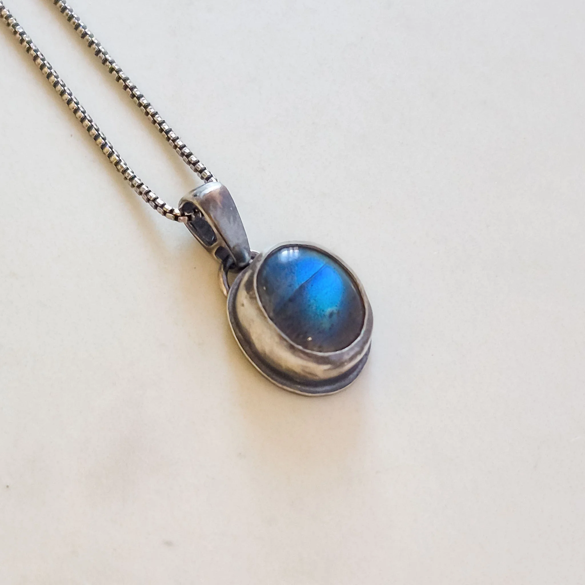 Oval Labradorite Pendant Necklace
