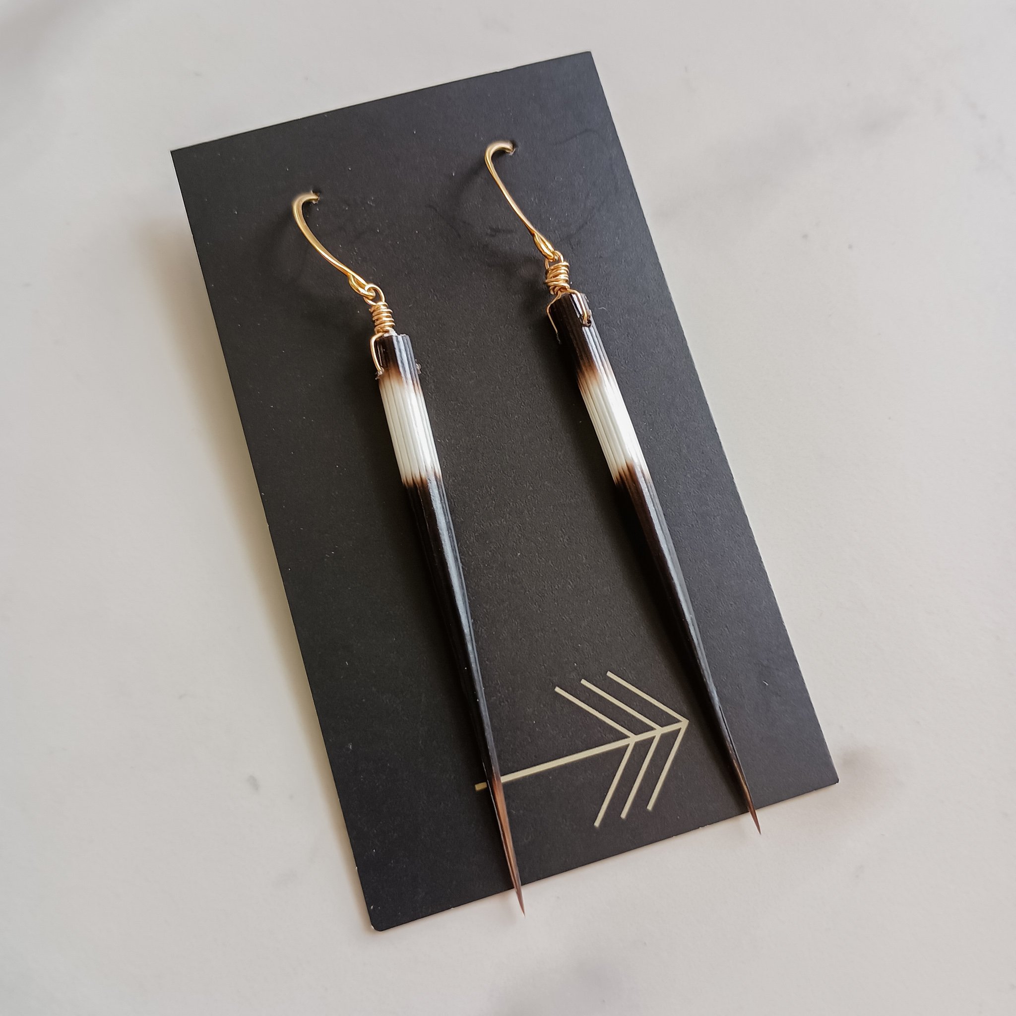 Porcupine Quill Simple Earrings