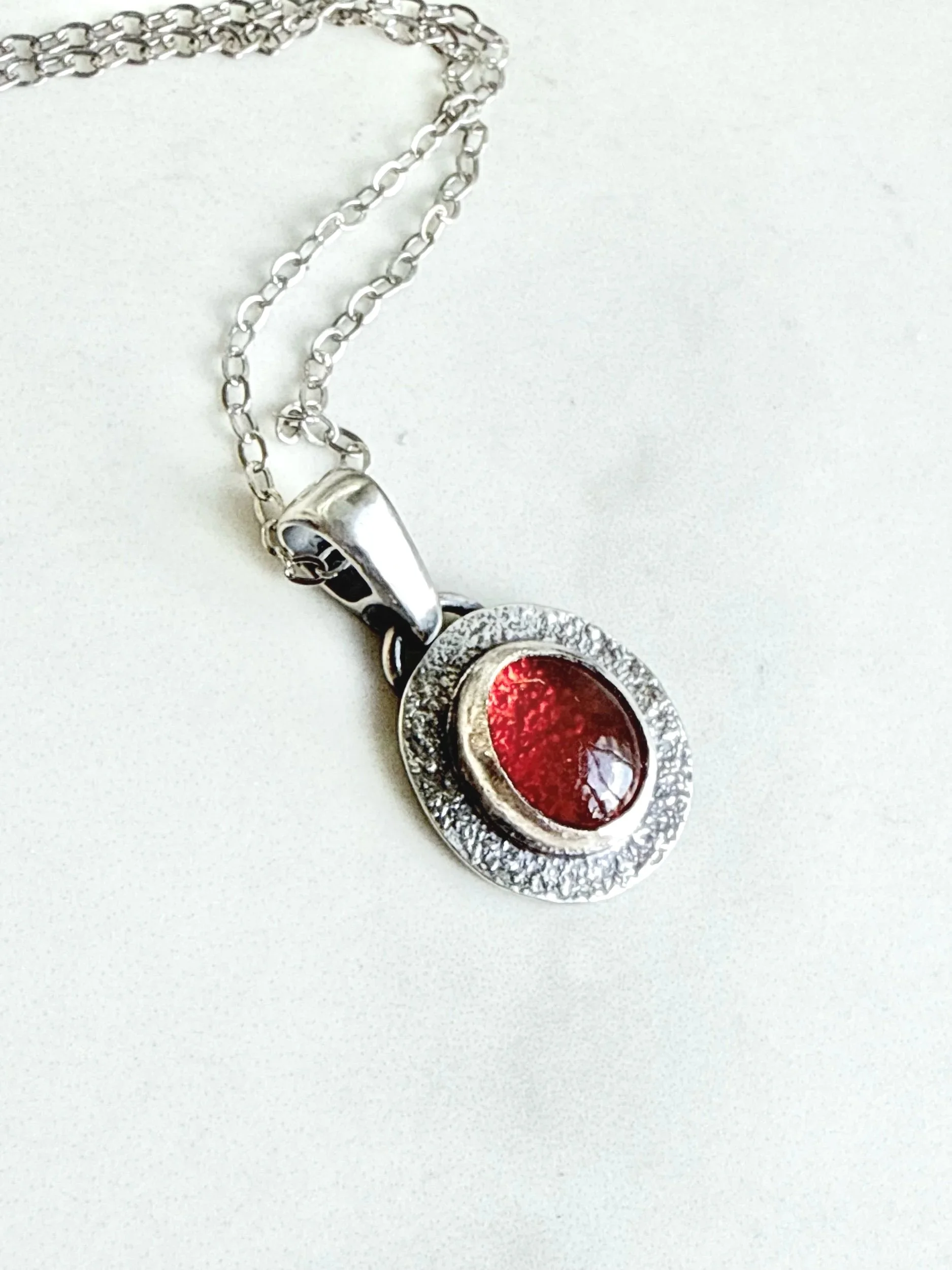 Solid Orange Carnelian Necklace