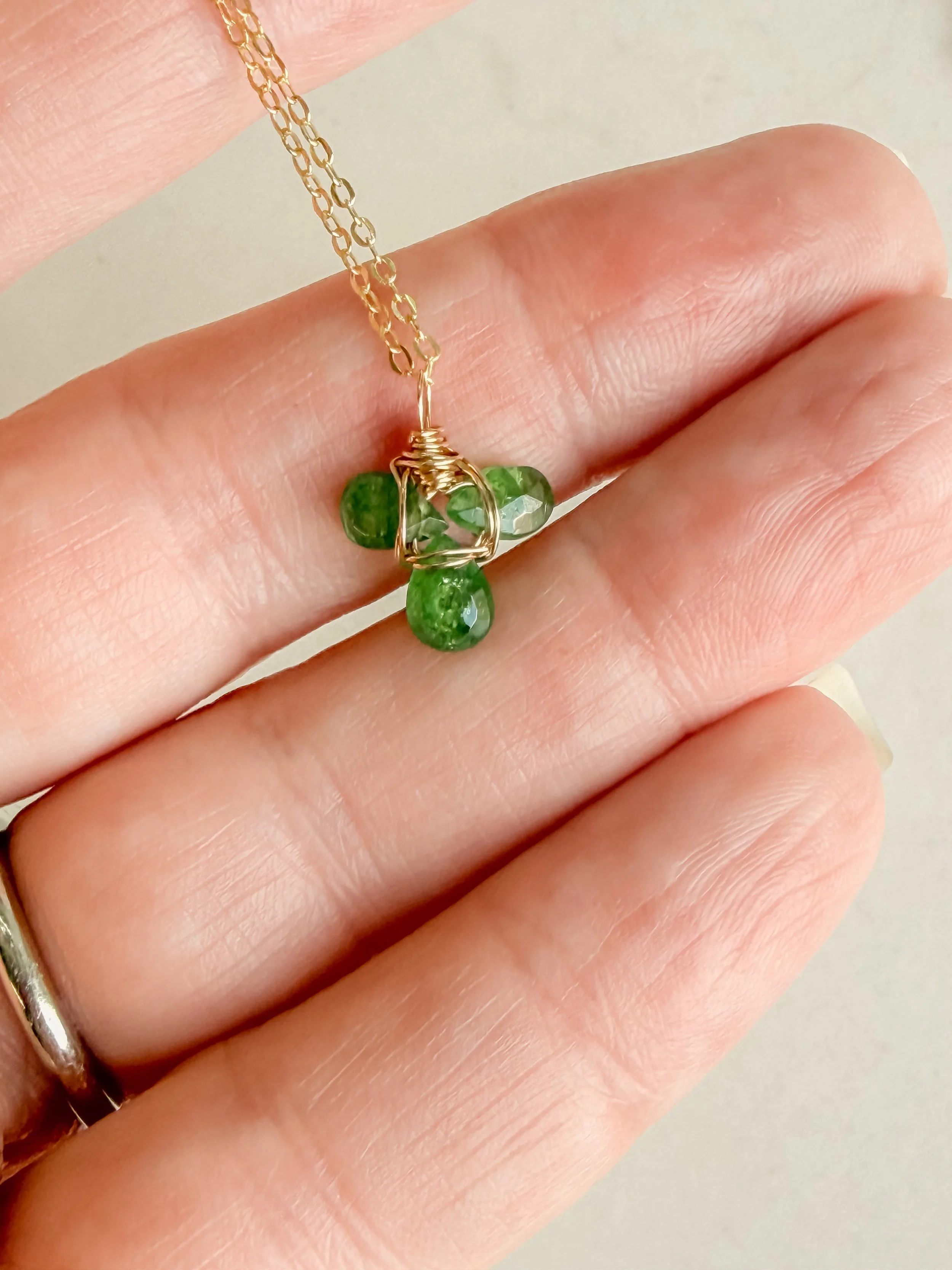 Tsavorite-gold-fill-necklace-clover-saint-patricks-3.JPG
