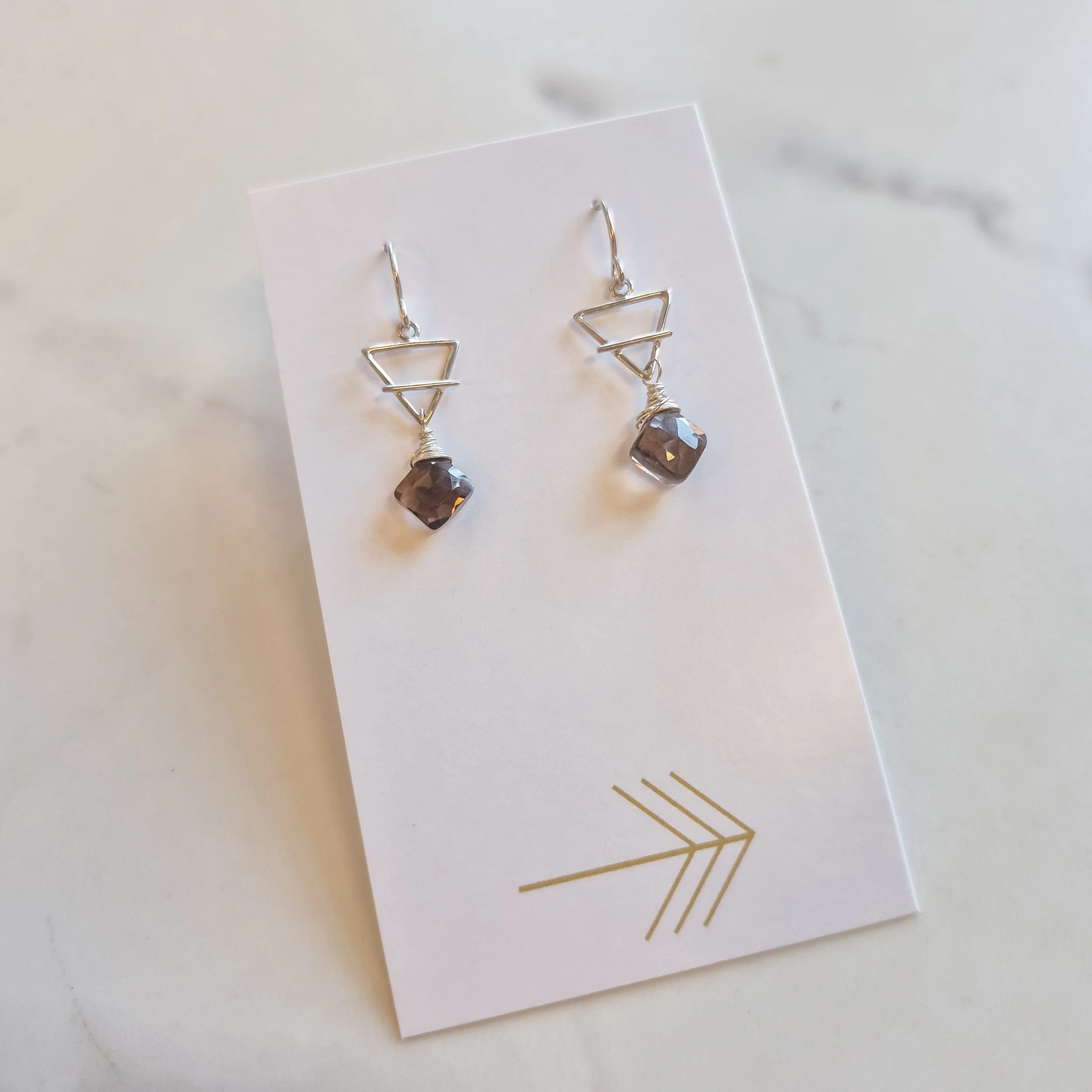 Earth Symbol Gemstone Earrings