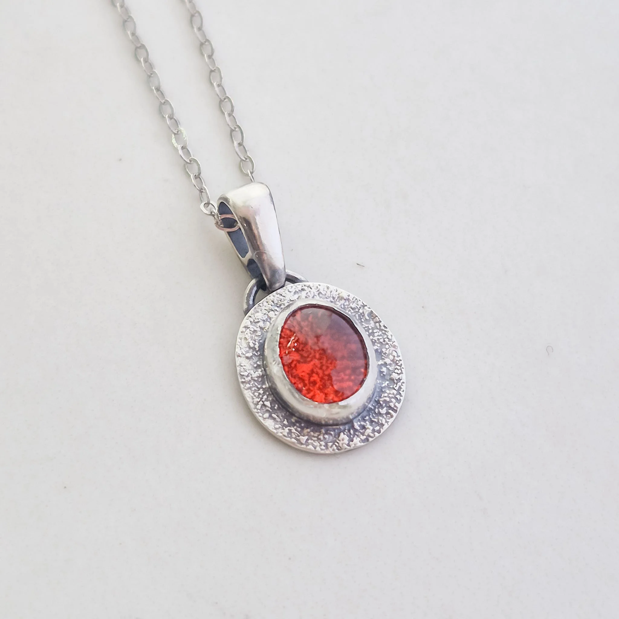 Solid Orange Carnelian Necklace