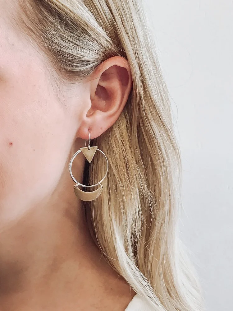 crescent-triangle-earrings-brass-silver-hoop-XL-2-model.JPG