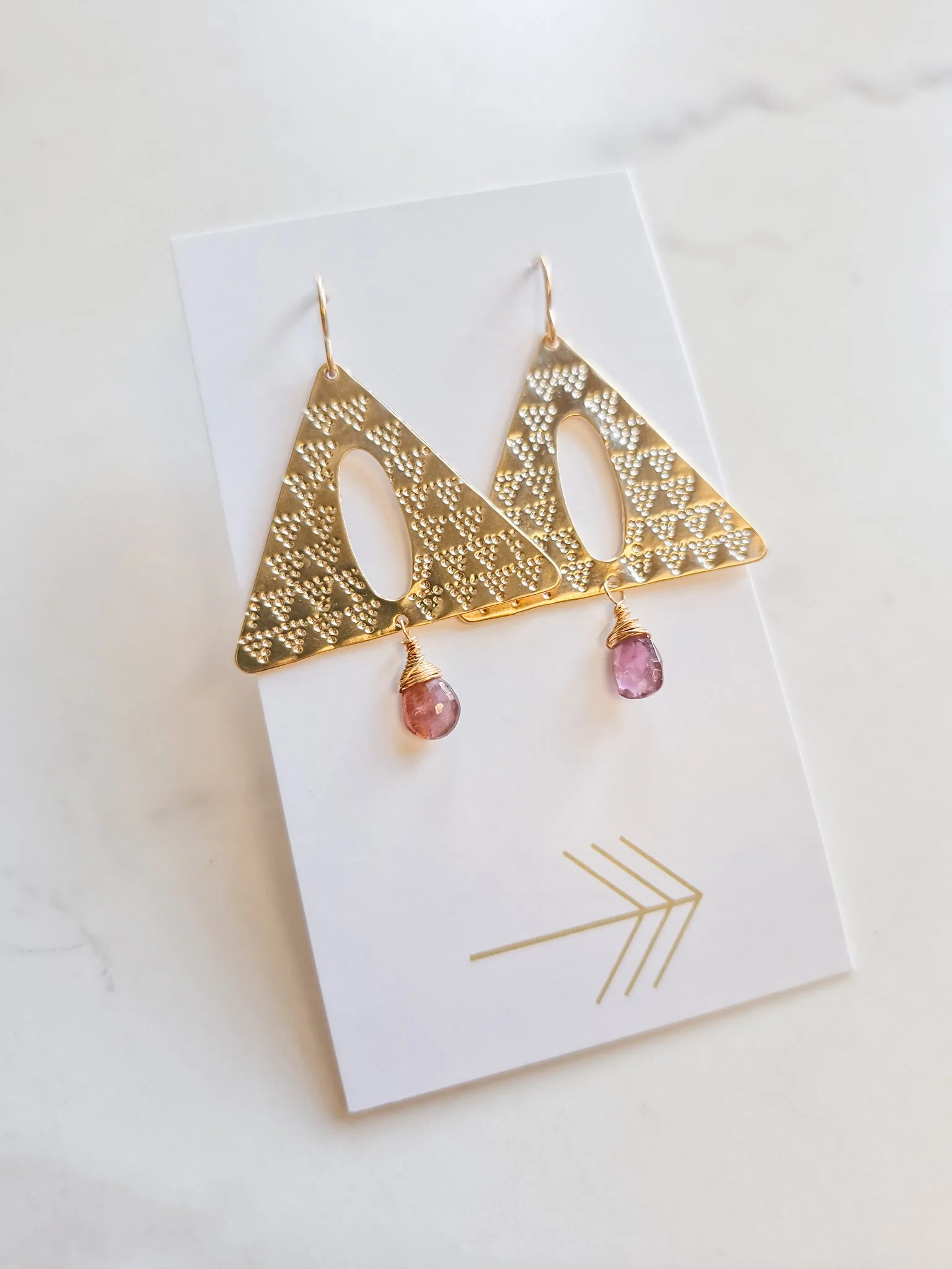 Pink-tourmaline-gemstone-aztec-triangle-earring-gold-1.jpg