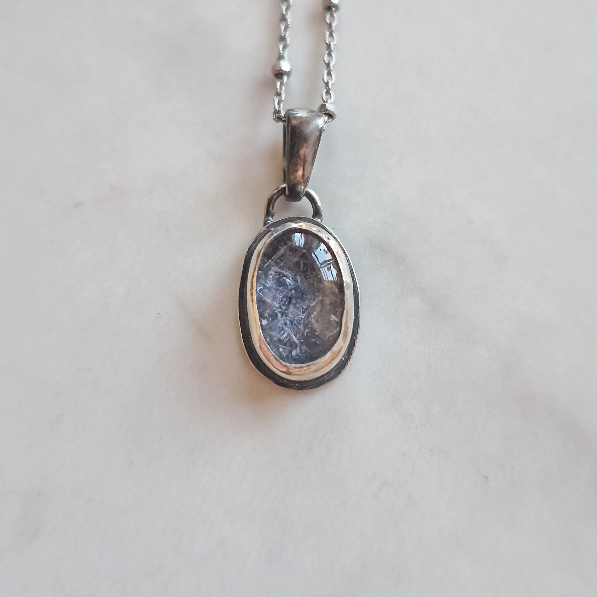 Oval Dumortierite Necklace