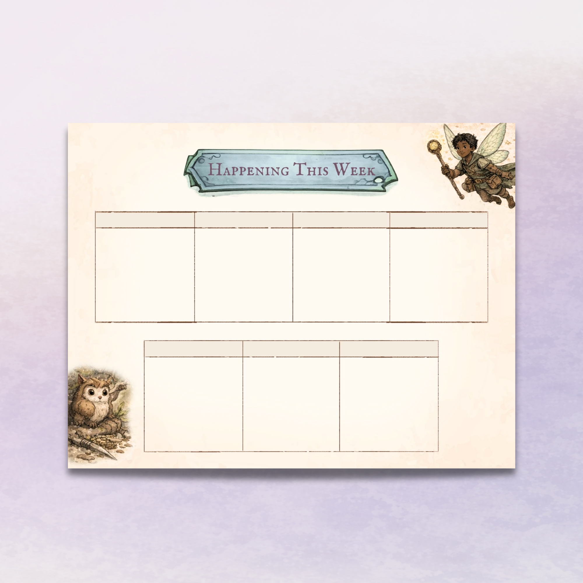 Weekly meeting pages