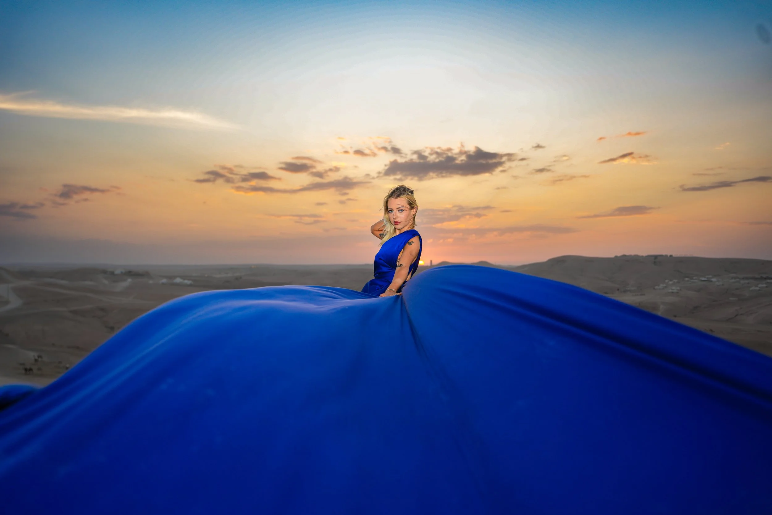 Flying Dress Photoshoot in Marrakech