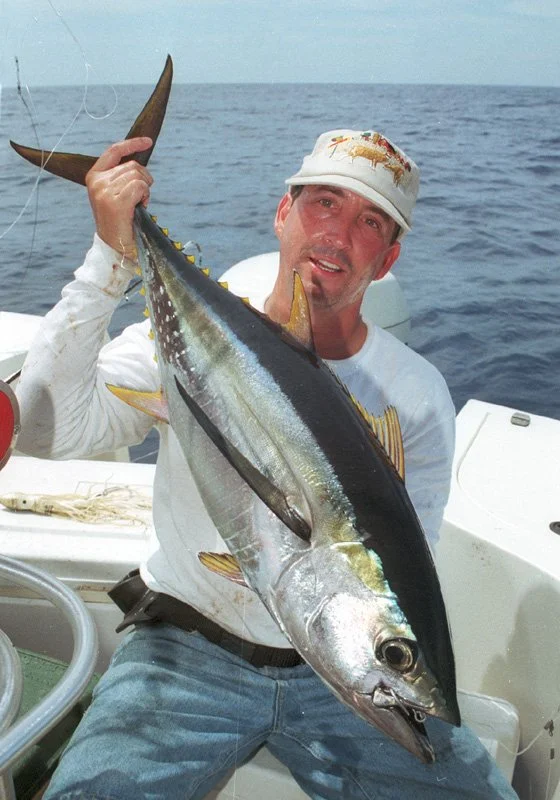 Yellowfin tuna on the troll