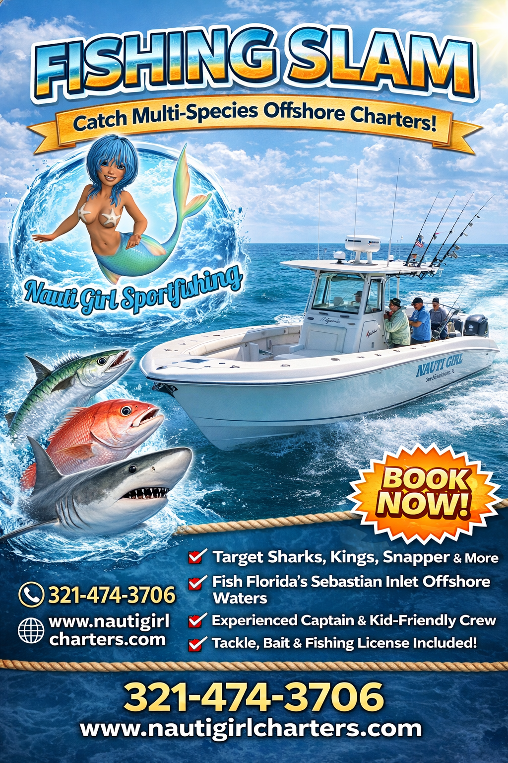 Sebastian Inlet Florida Nauti Girl Sportfishing Charters Florida Captain Scott Wigal