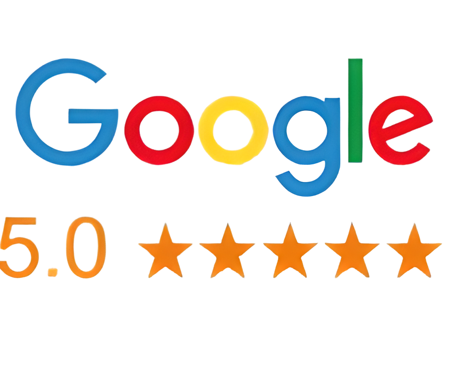Google logo with a 50-star rating beneath it and 4.5 stars highlighted.