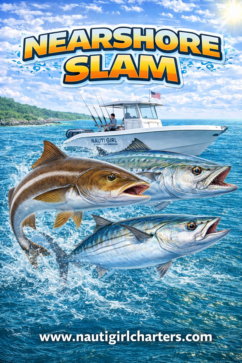 6 Hour Near Shore Fishing Charter 1-4 people (Family and Kid friendly)