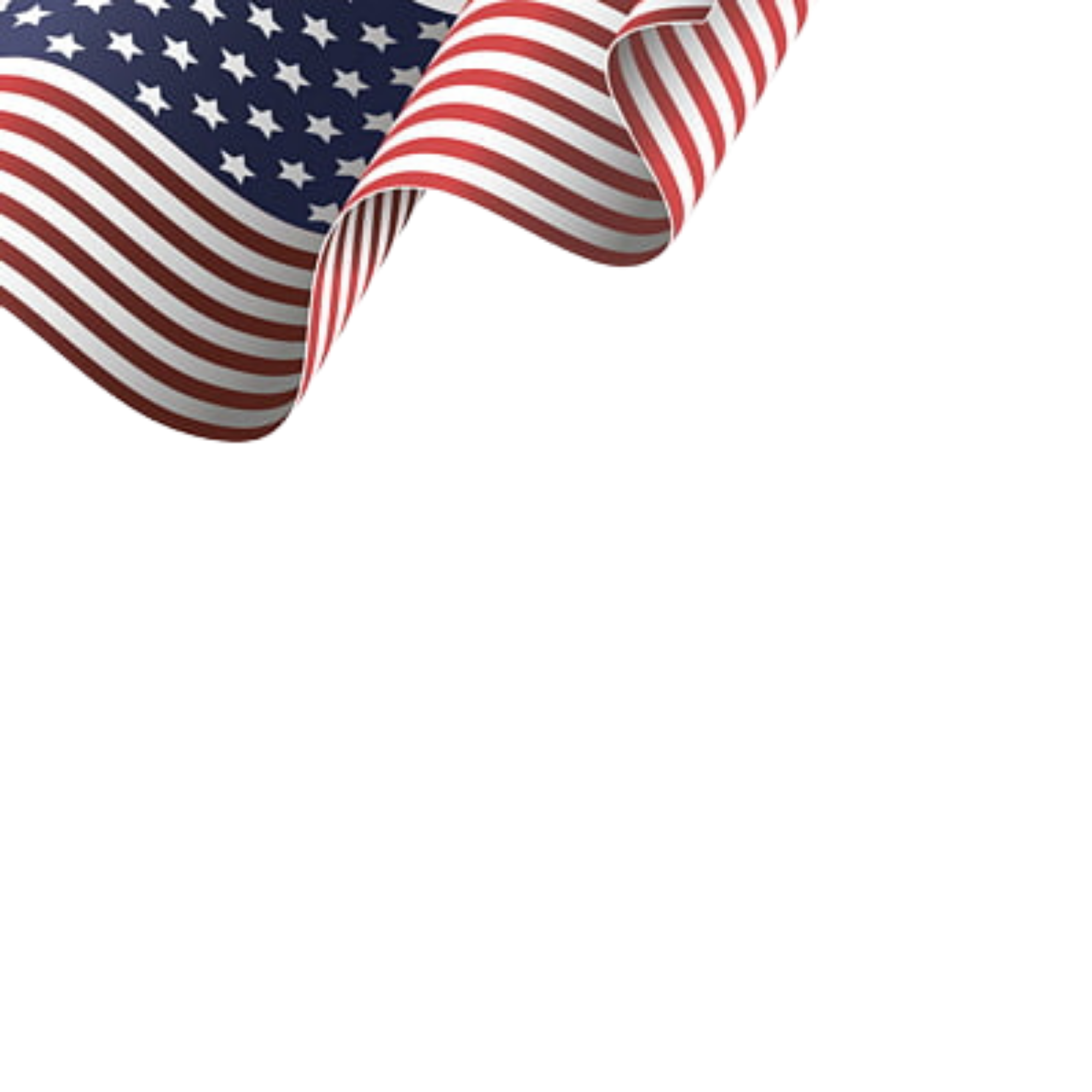 Close-up of a waving American flag with stars and stripes.