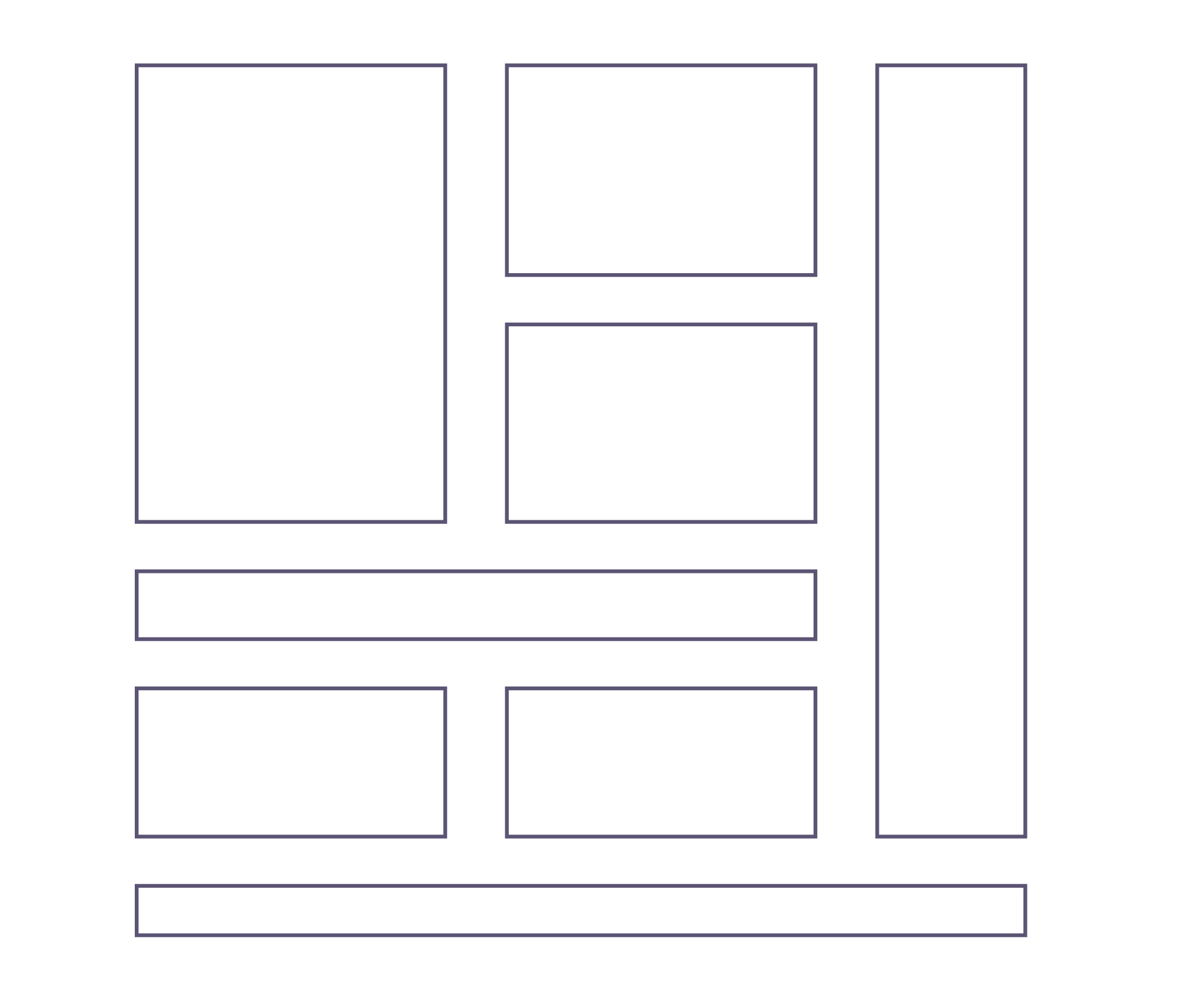 Abstract line illustration showing collage-like shapes arranged in a deliberate, ordered composition. Represents the synthesis of research insight from the AustralianSuper co-design research program.
