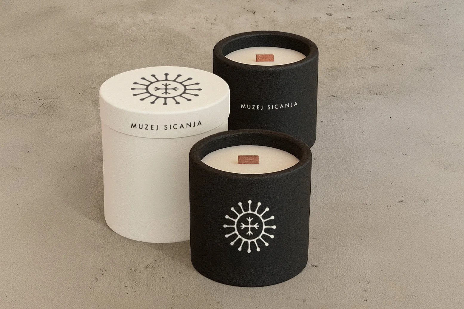 Brendirane svijeće s mirisom Muzeja sicanja