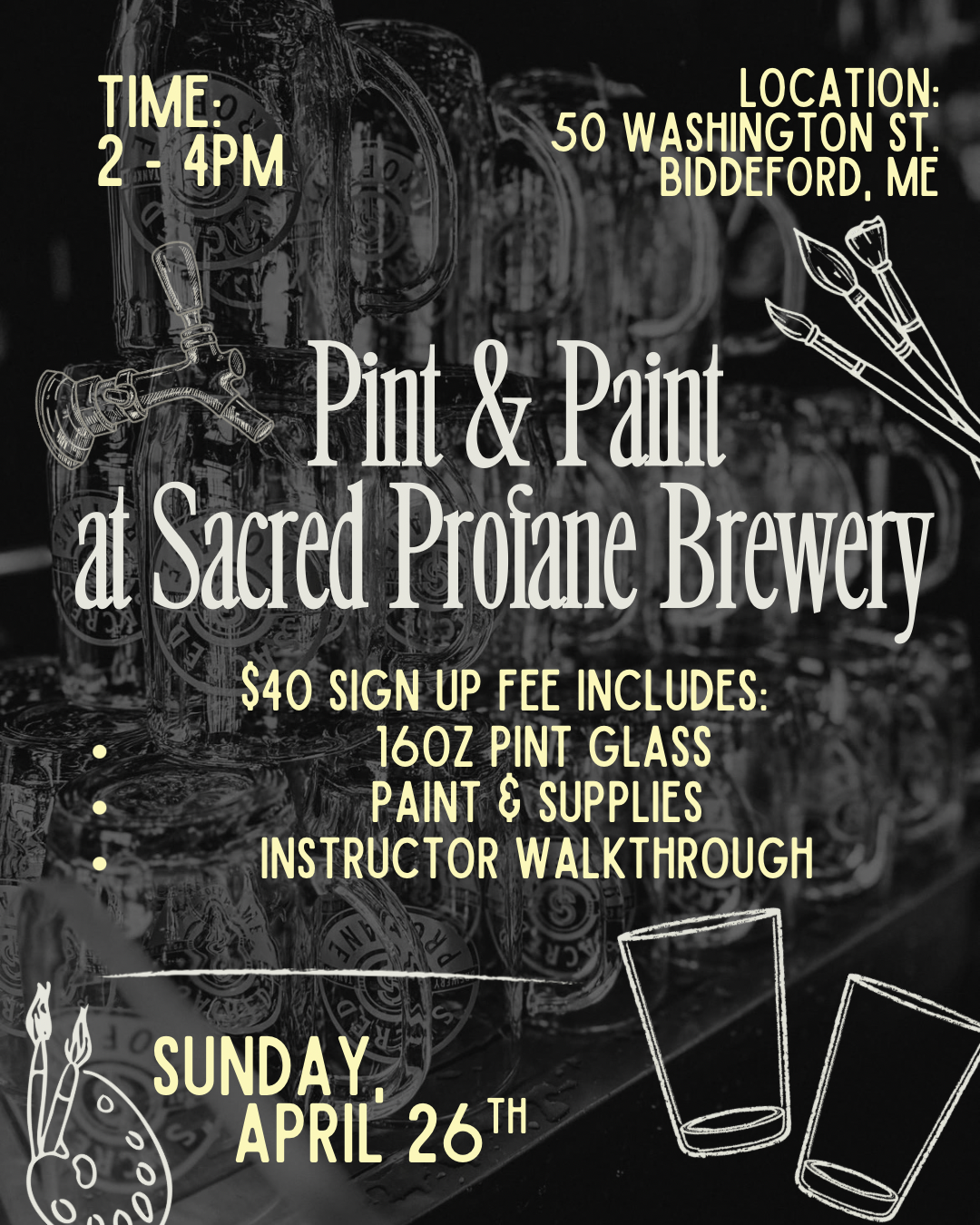 Paint &amp; Sip @ Sacred Profane Brewery