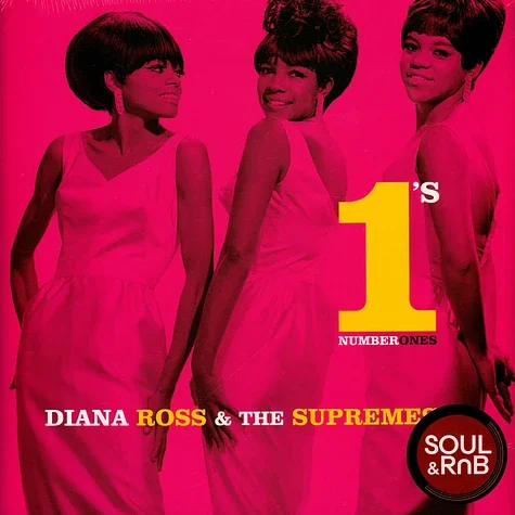 Album cover featuring three women in pink dresses, with the text "1's Number Ones" and "Diana Ross & The Supremes," and a Soul & R&B logo.