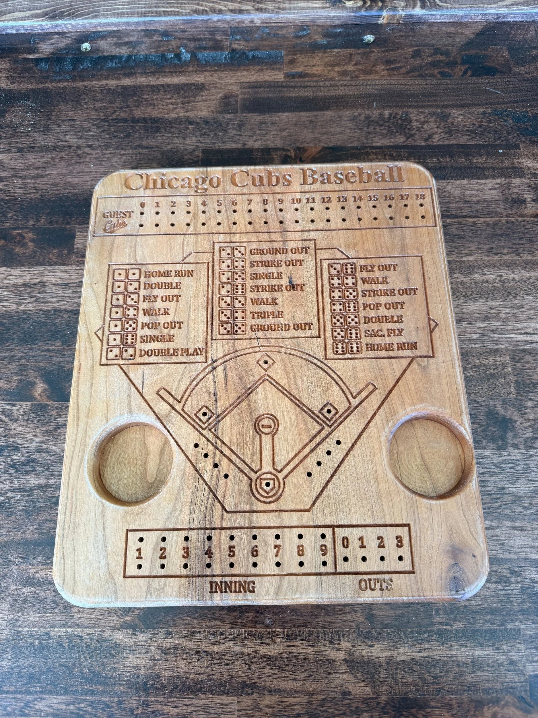 Cubs baseball dice game