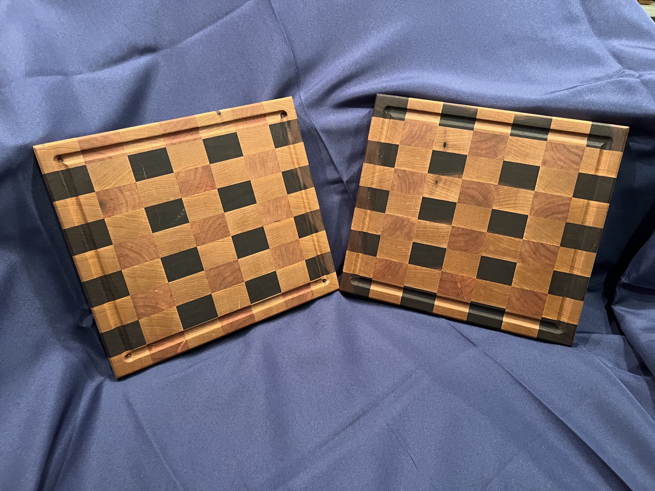 Plaid end grain cutting boards
