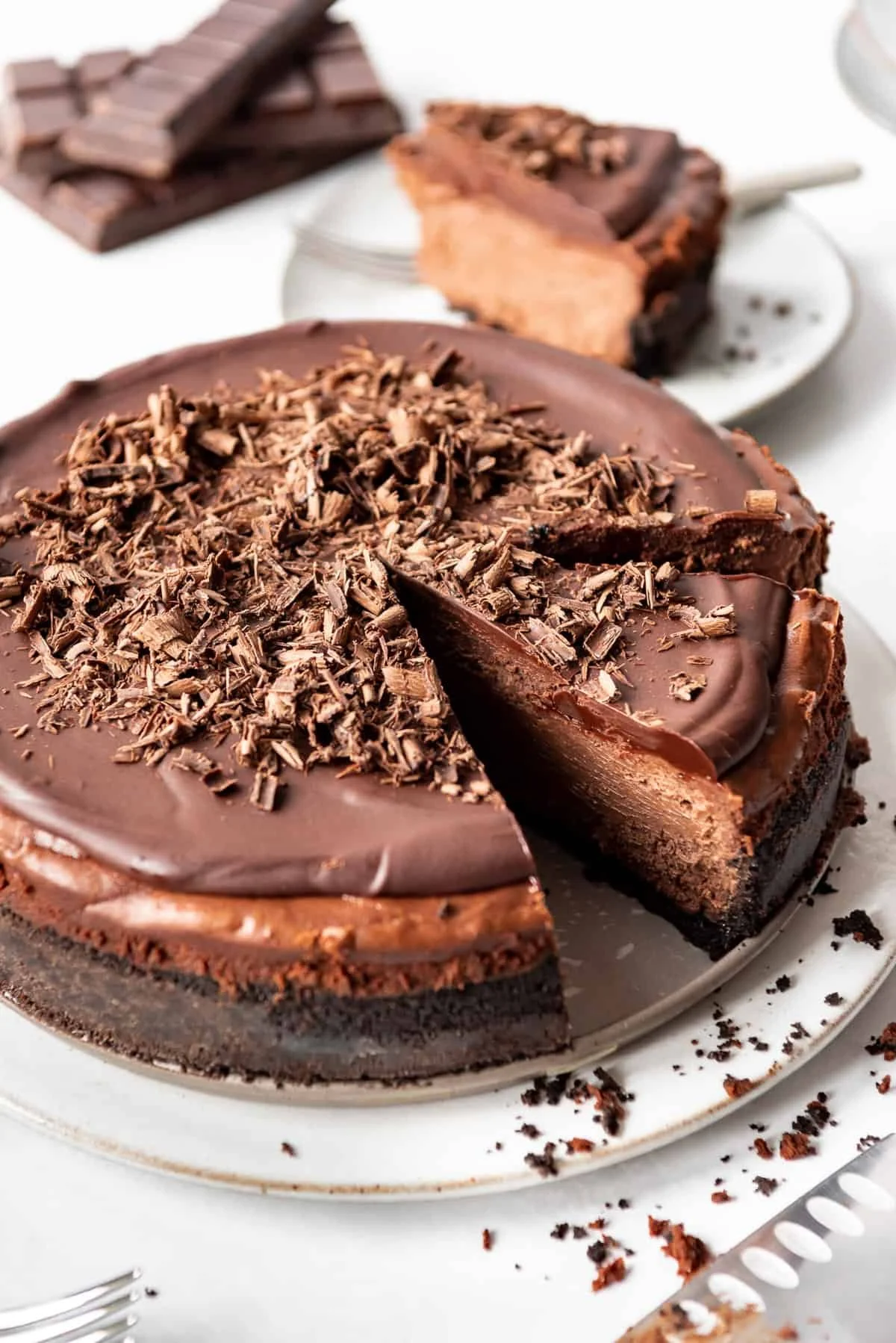 TRIPLE CHOCOLATE CHEESECAKE