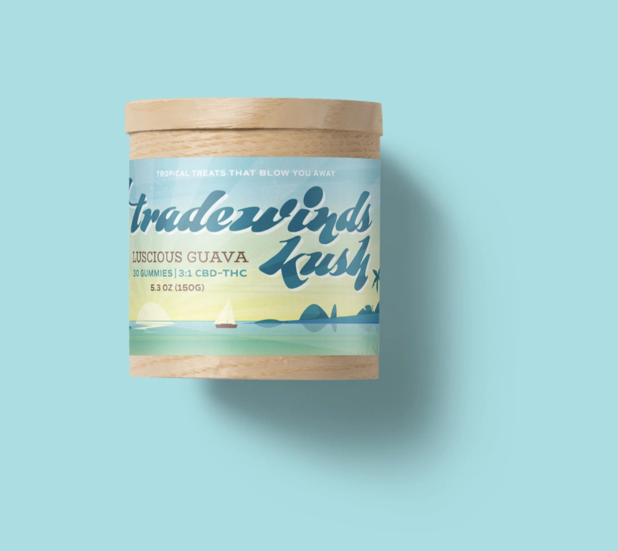 tradewinds kush cannabis label design for packaging.jpg