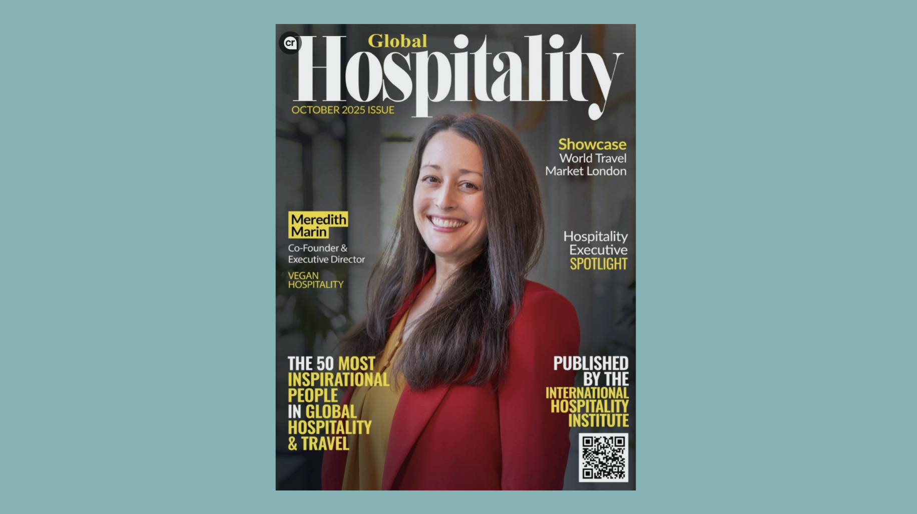 Meredith of Vegan Hospitality Recognized Among the World’s Top 50 Most Inspiring Hospitality Leaders