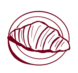 Croissant sitting on plate